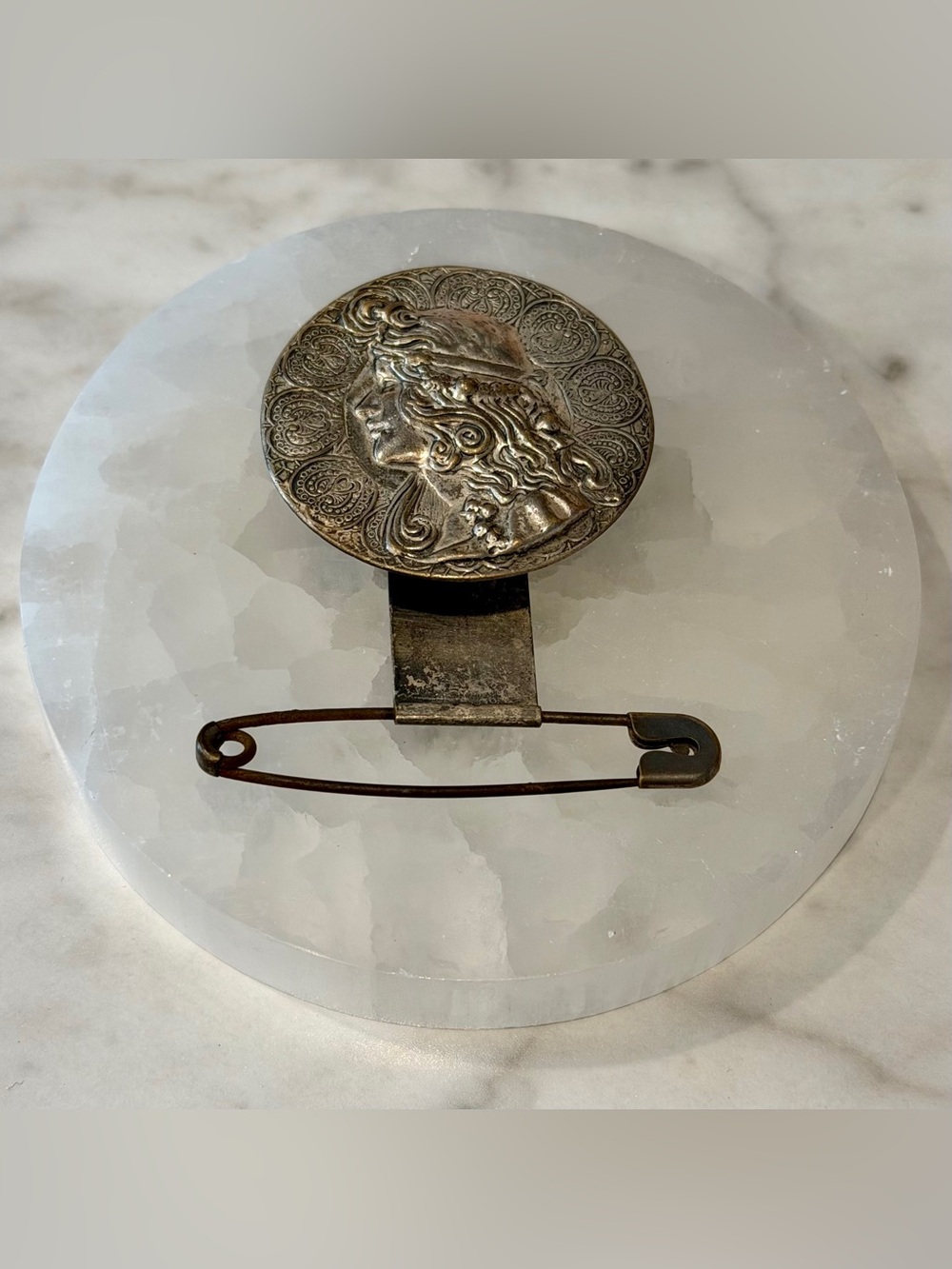 Art Nouveau Belt Slide Chatelaine, 
Early 1900s Antique